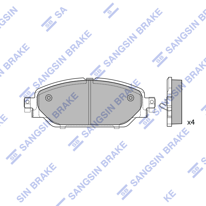 Передние тормозные колодки Sangsin SP2425