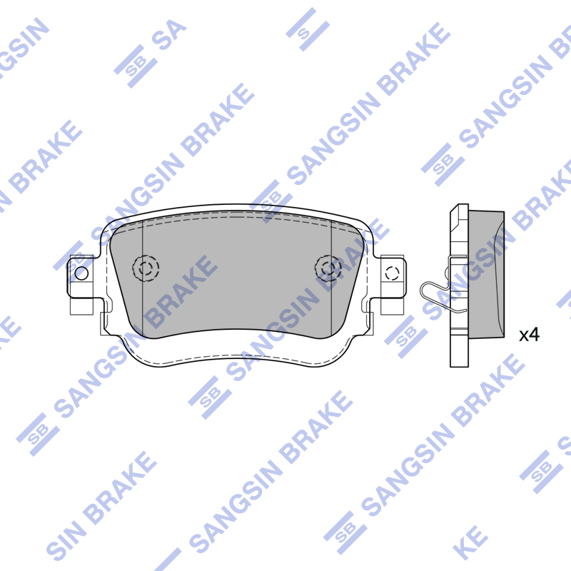 Передние тормозные колодки Sangsin SP2426