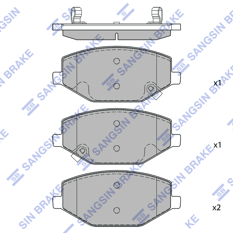 Передние тормозные колодки Sangsin SP2435
