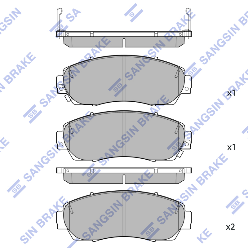 Передние тормозные колодки Sangsin SP2447