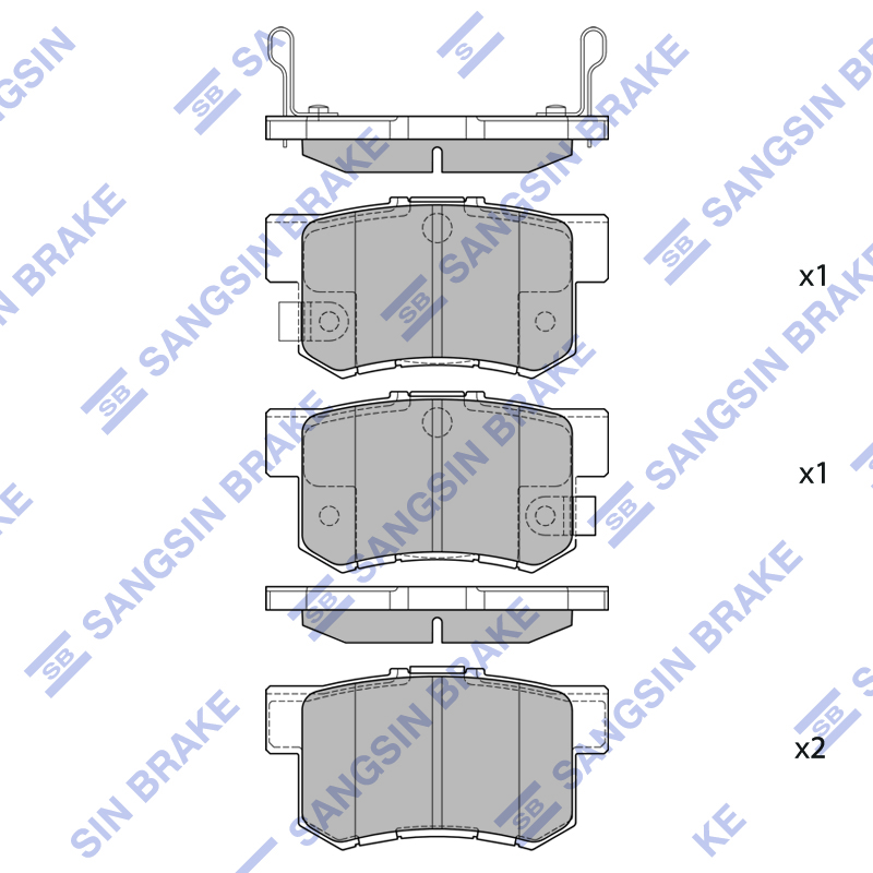 Задние тормозные колодки Sangsin SP2448
