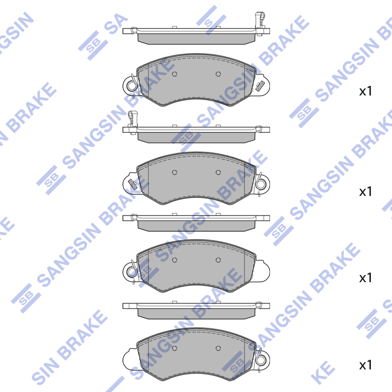 Передние тормозные колодки Sangsin SP2458