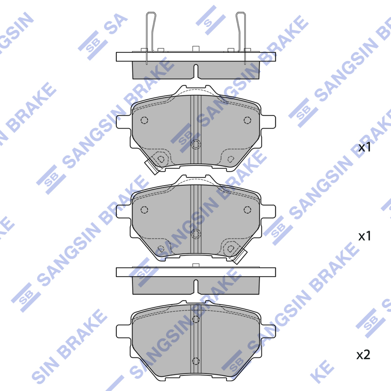 Задние тормозные колодки Sangsin SP2461