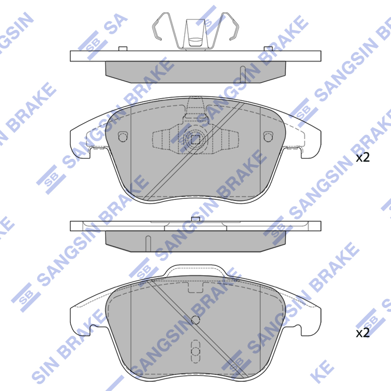 Передние тормозные колодки Sangsin SP2473