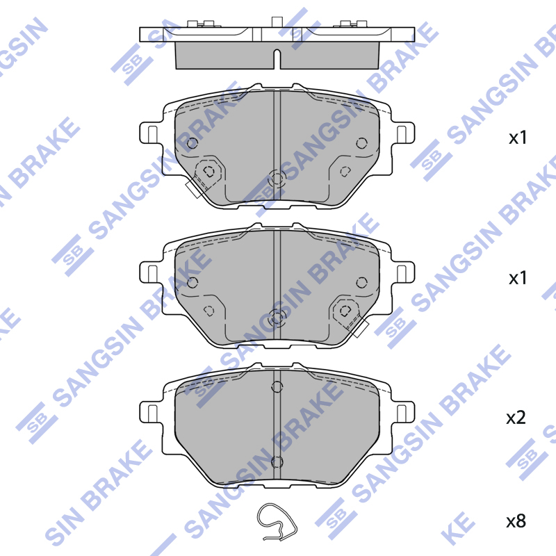 Передние тормозные колодки Sangsin SP2474
