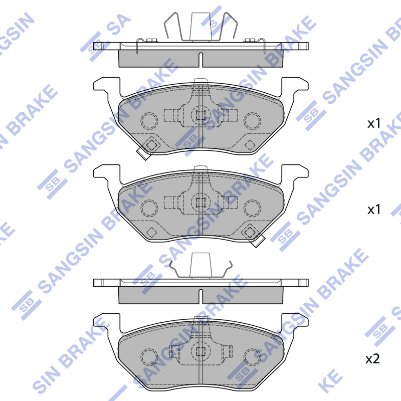 Передние тормозные колодки Sangsin SP2476