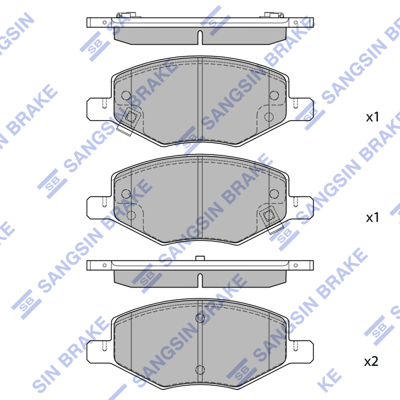 Передние тормозные колодки Sangsin SP2500