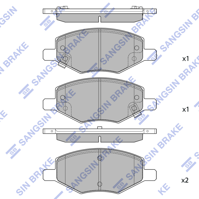 Передние тормозные колодки Sangsin SP2500A