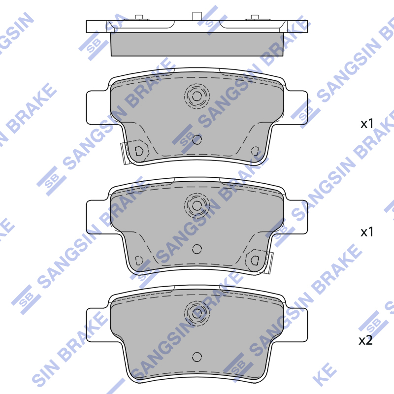 Передние тормозные колодки Sangsin SP2503
