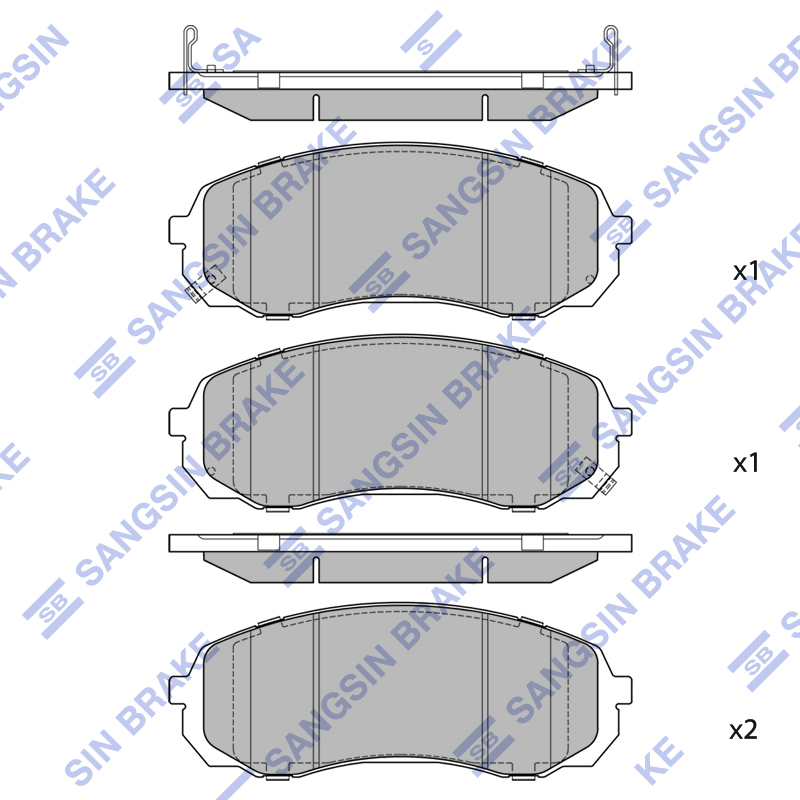 Передние тормозные колодки Sangsin SP2510