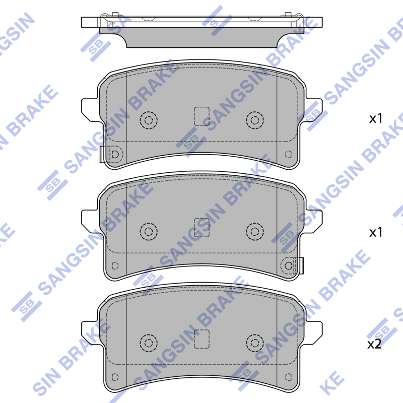 Задние тормозные колодки Sangsin SP2511
