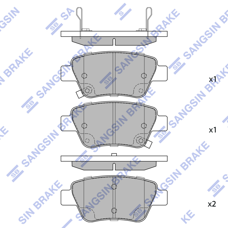 Передние тормозные колодки Sangsin SP2523