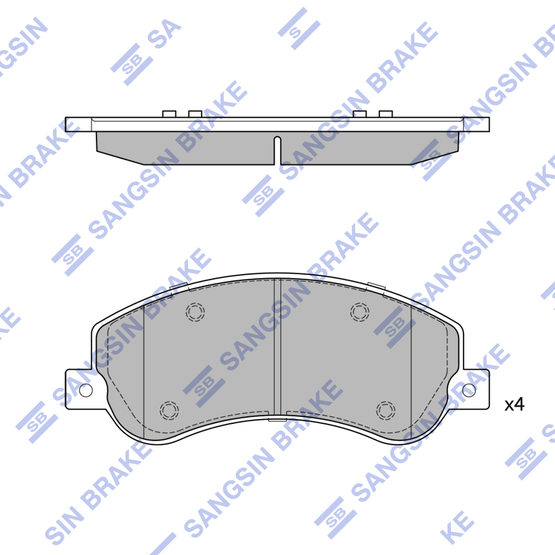 Передние тормозные колодки Sangsin SP2530