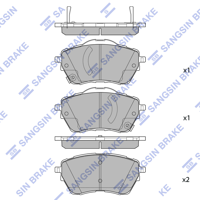 Передние тормозные колодки Sangsin SP2537