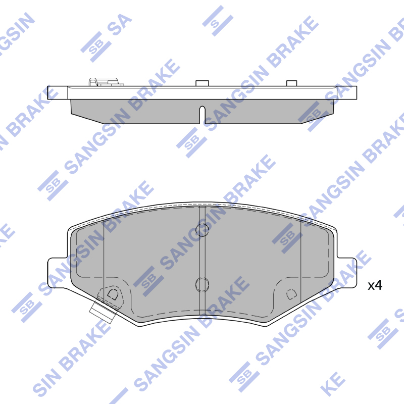 Передние тормозные колодки Sangsin SP2538