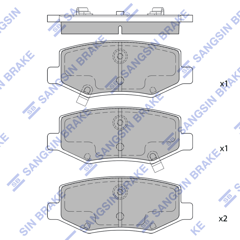 Задние тормозные колодки Sangsin SP2539