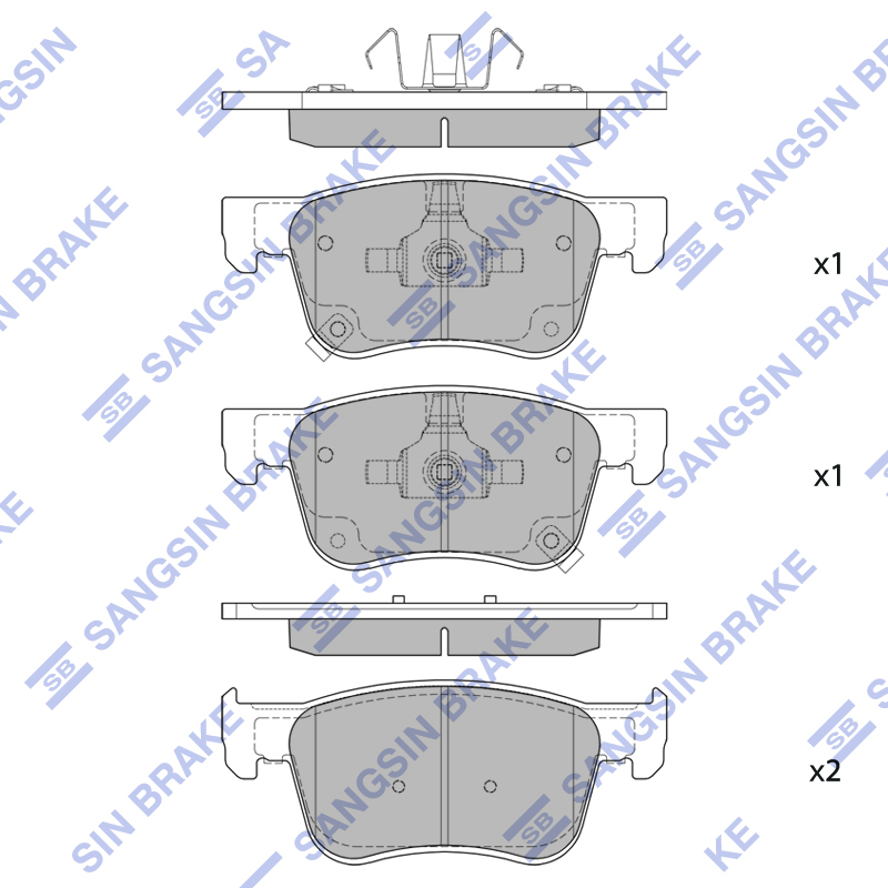 Передние тормозные колодки Sangsin SP2541