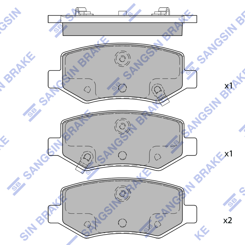 Передние тормозные колодки Sangsin SP2542