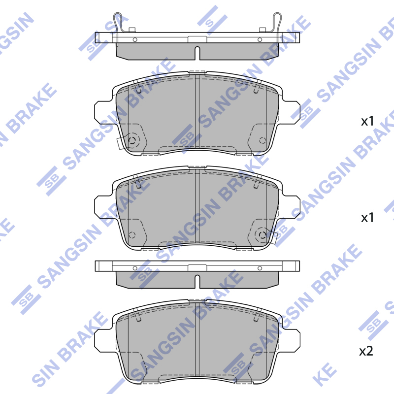 Задние тормозные колодки Sangsin SP2545