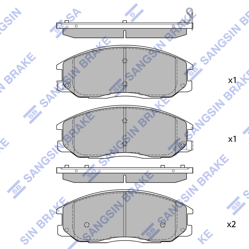 Передние тормозные колодки Sangsin SP2549