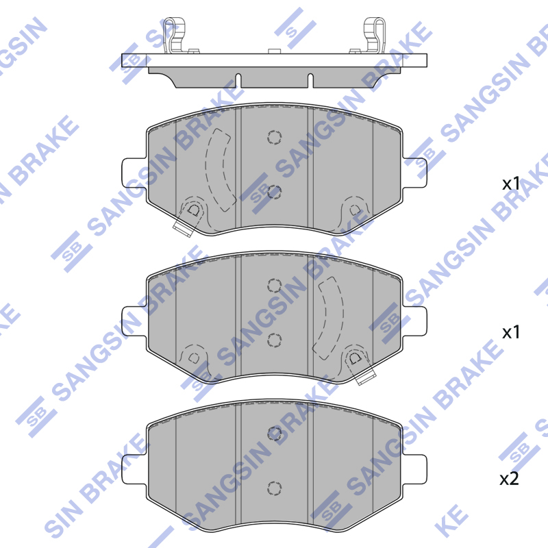 Передние тормозные колодки Sangsin SP2552