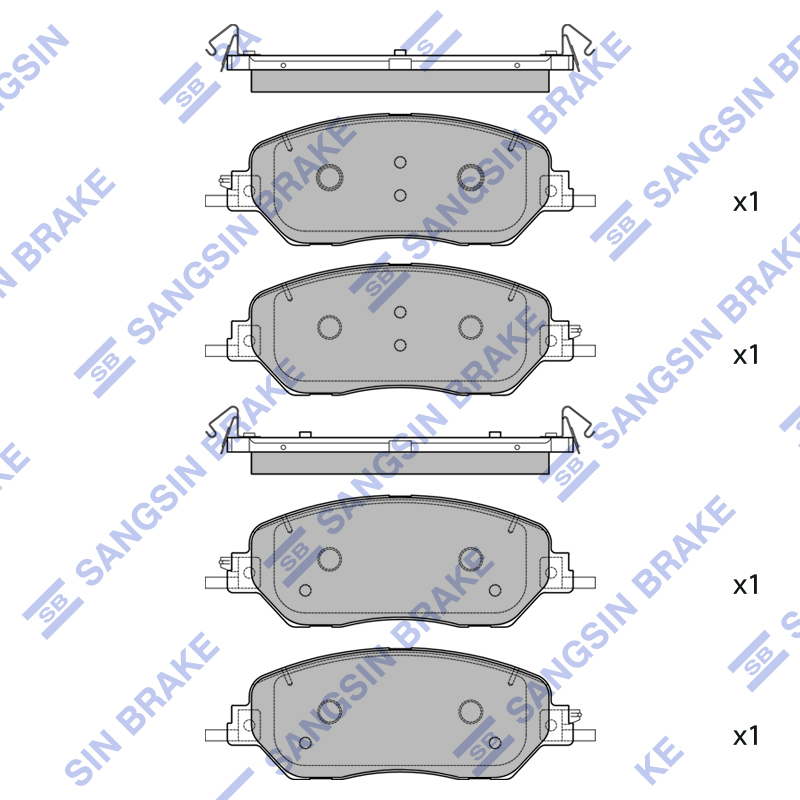 Передние тормозные колодки Sangsin SP2560