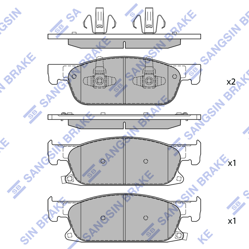 Передние тормозные колодки Sangsin SP2561