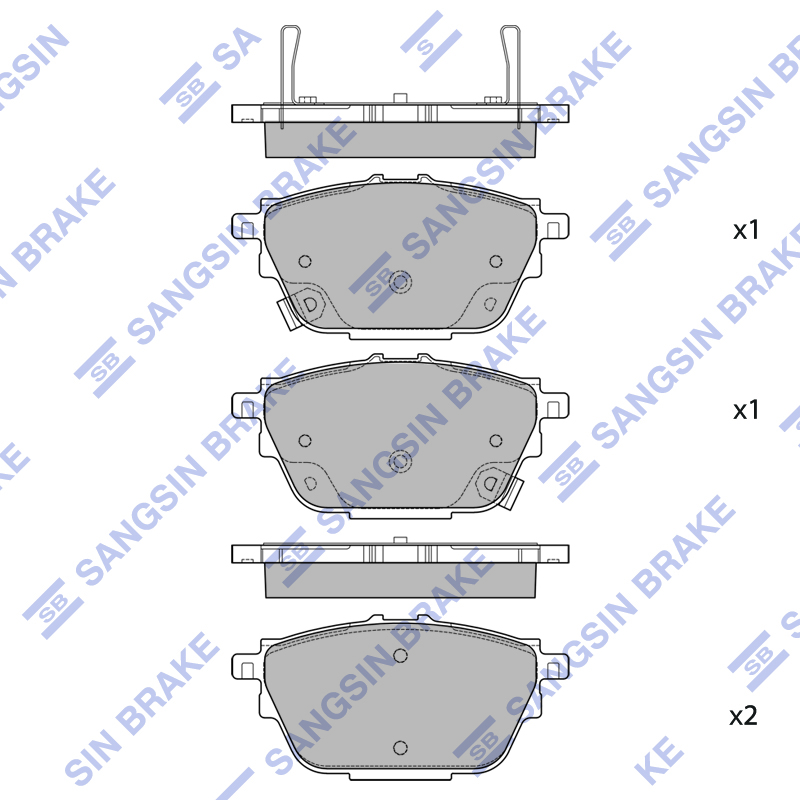 Передние тормозные колодки Sangsin SP2562