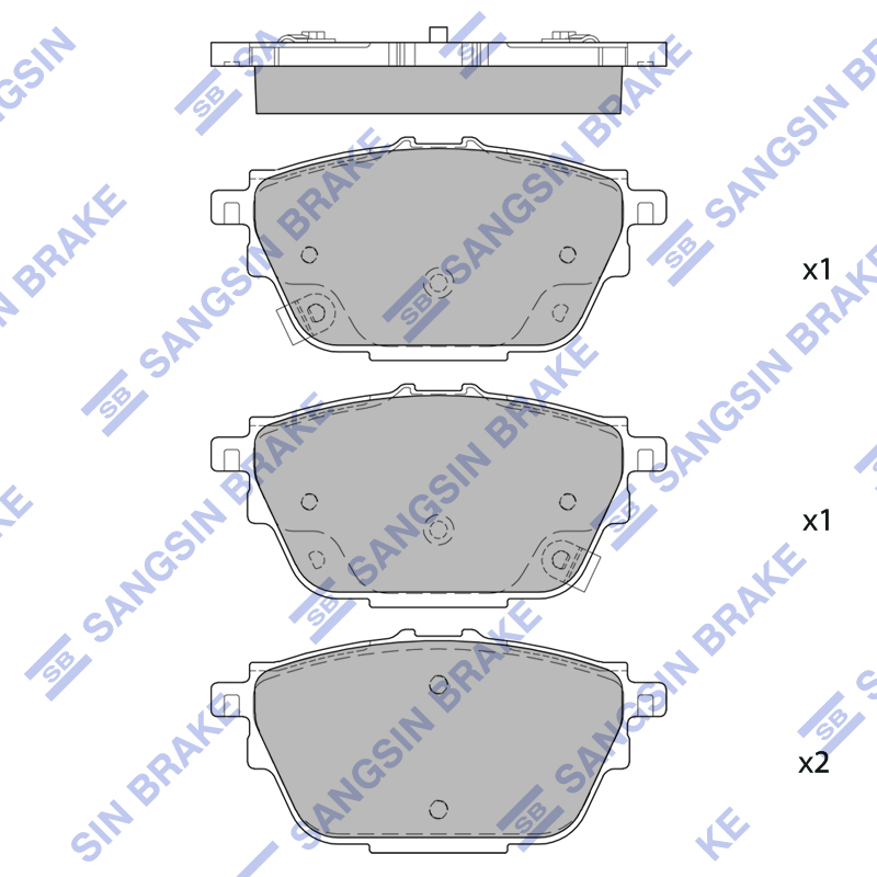 Задние тормозные колодки Sangsin SP2562A