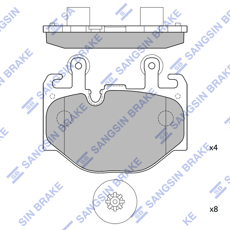 Передние тормозные колодки Sangsin SP2568