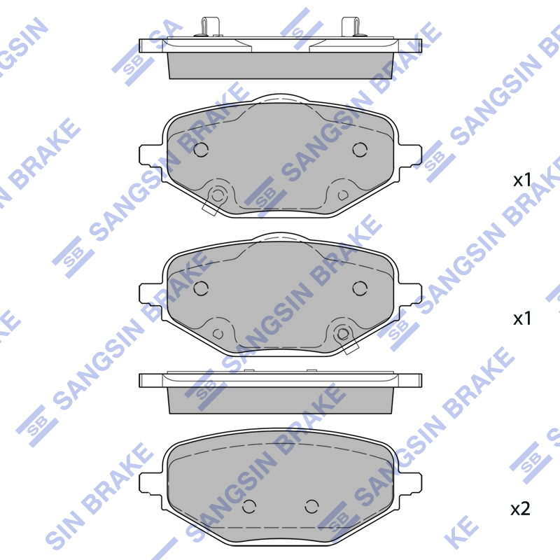 Передние тормозные колодки Sangsin SP2575