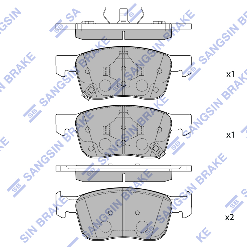 Передние тормозные колодки Sangsin SP2577
