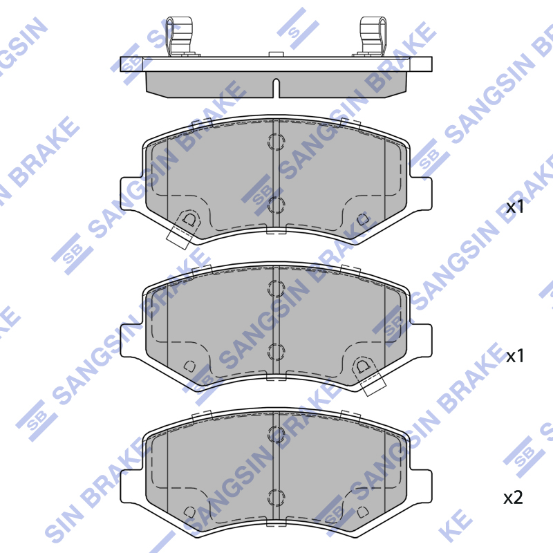 Передние тормозные колодки Sangsin SP2580