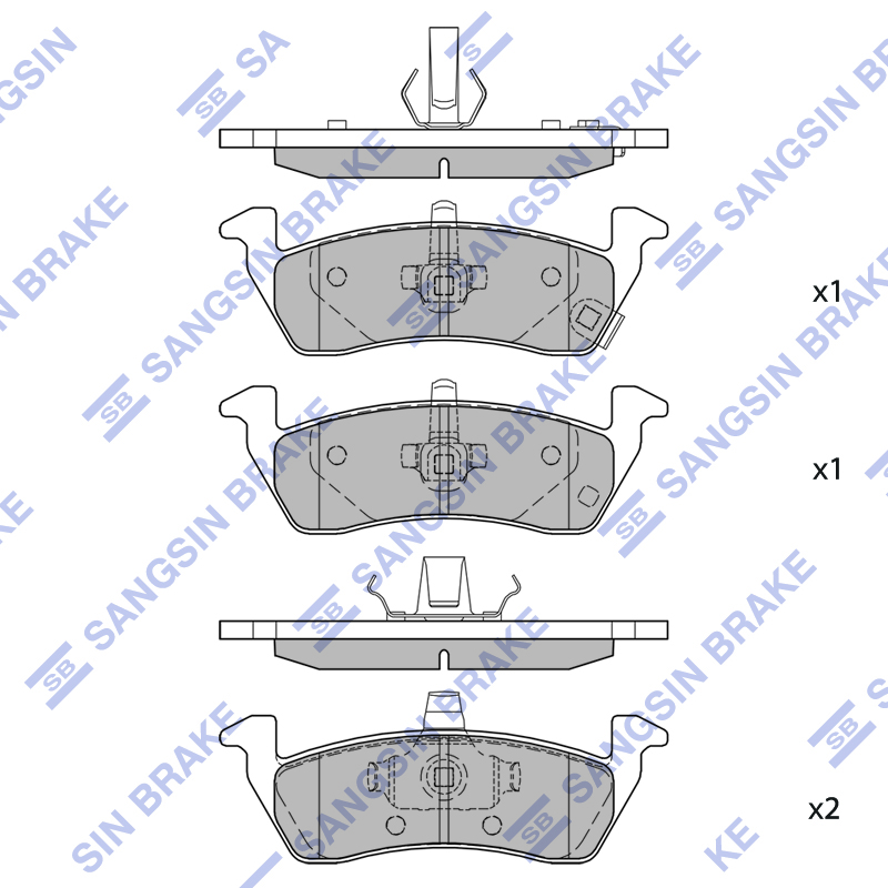 Передние тормозные колодки Sangsin SP2581