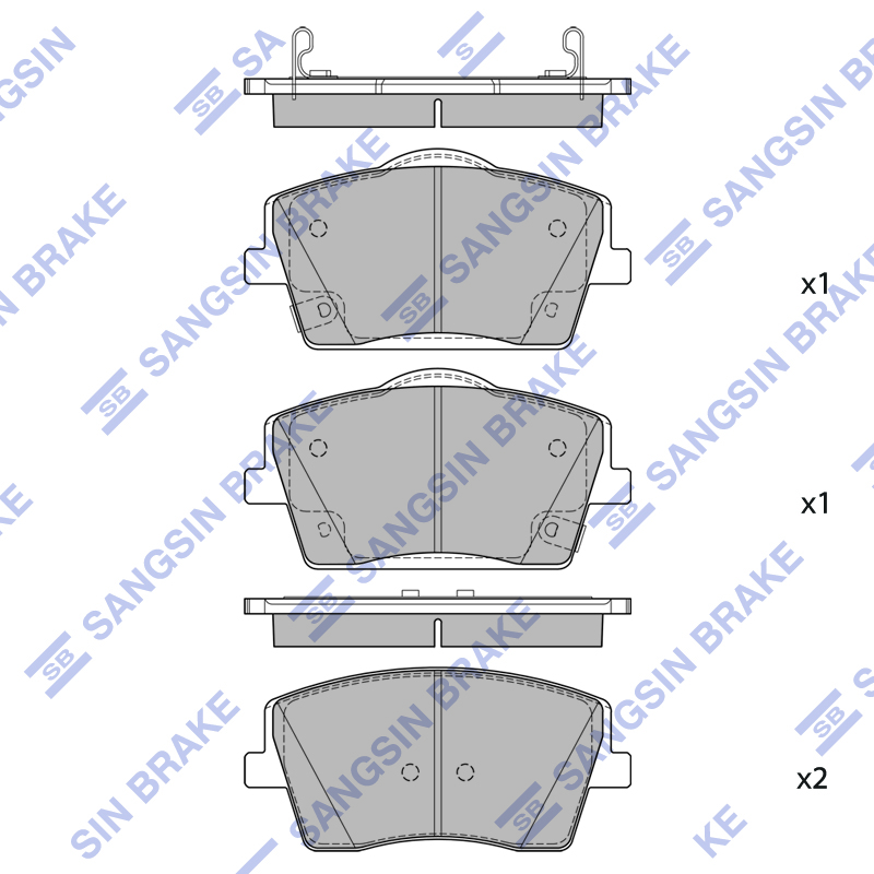 Передние тормозные колодки Sangsin SP2589