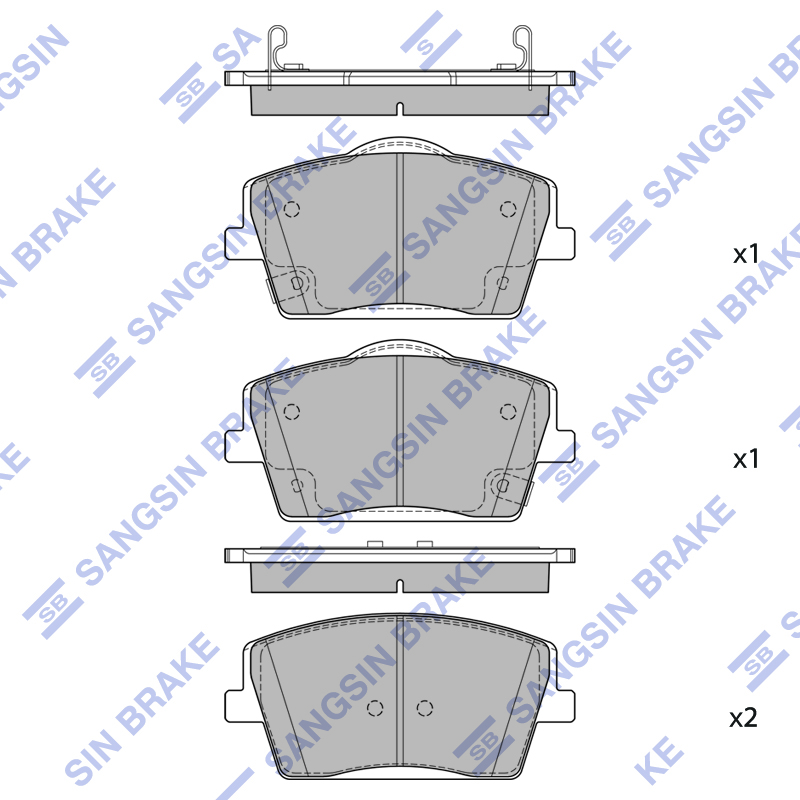 Передние тормозные колодки Sangsin SP2589A