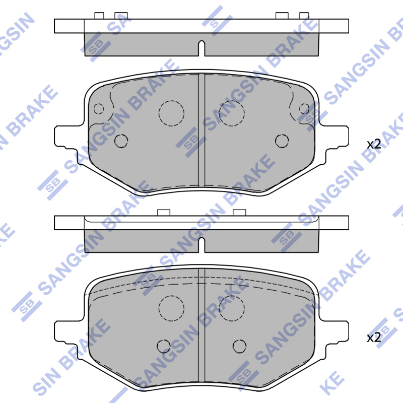 Передние тормозные колодки Sangsin SP2594