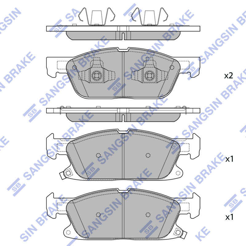Передние тормозные колодки Sangsin SP2595