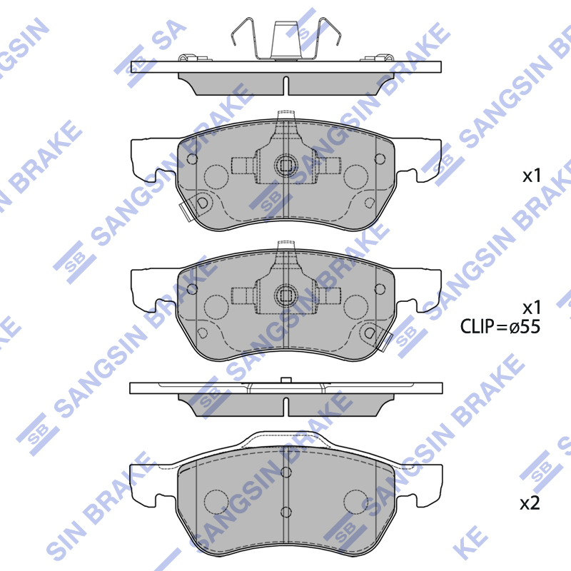 Передние тормозные колодки Sangsin SP2596