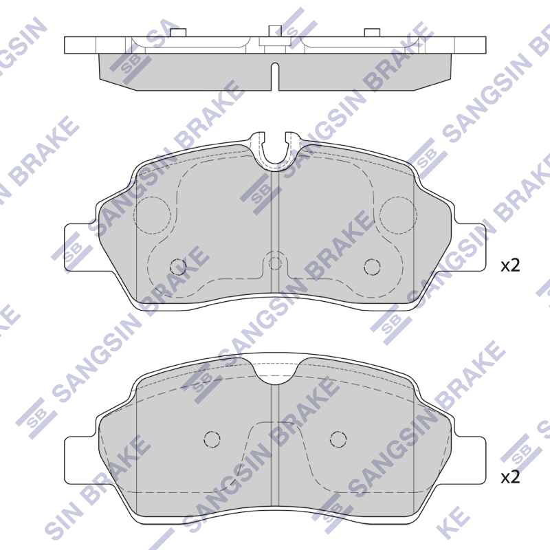 Задние тормозные колодки Sangsin SP2598