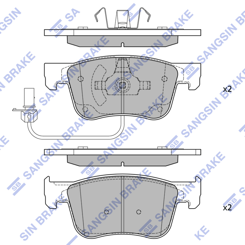Передние тормозные колодки Sangsin SP2599