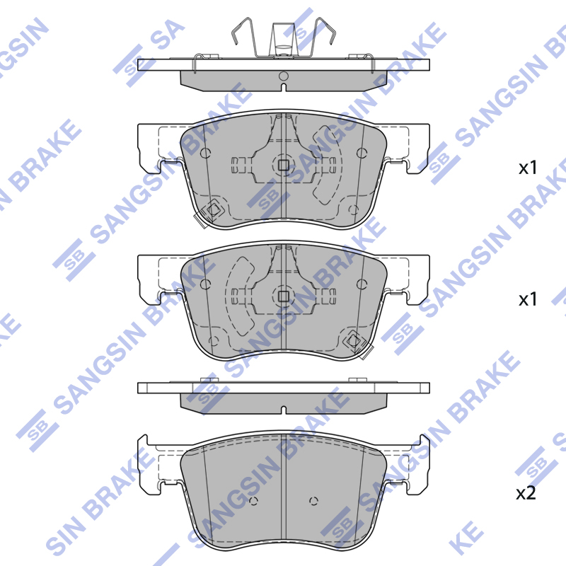 Передние тормозные колодки Sangsin SP2599A