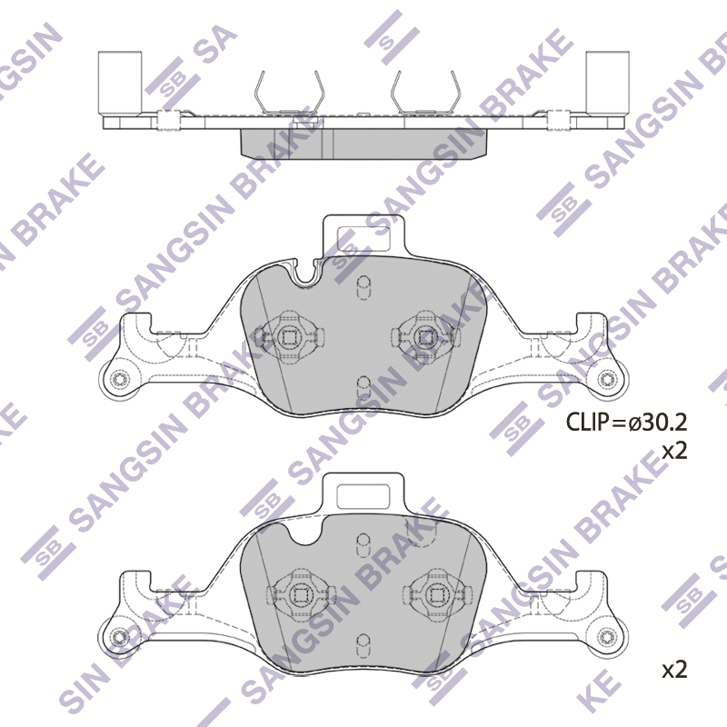 Передние тормозные колодки Sangsin SP2601