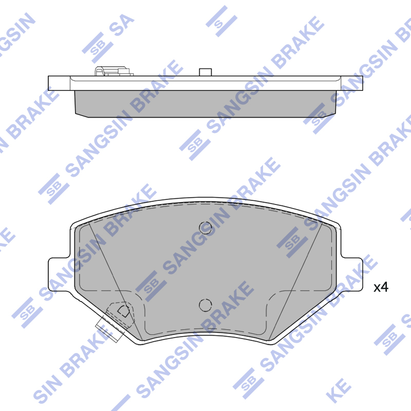 Передние тормозные колодки Sangsin SP2609