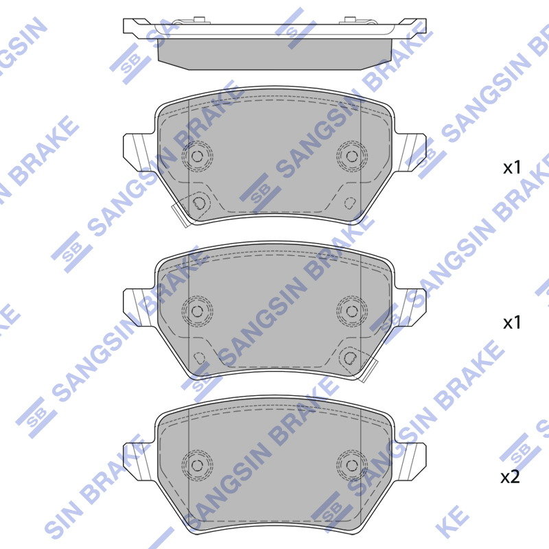 Передние тормозные колодки Sangsin SP2615