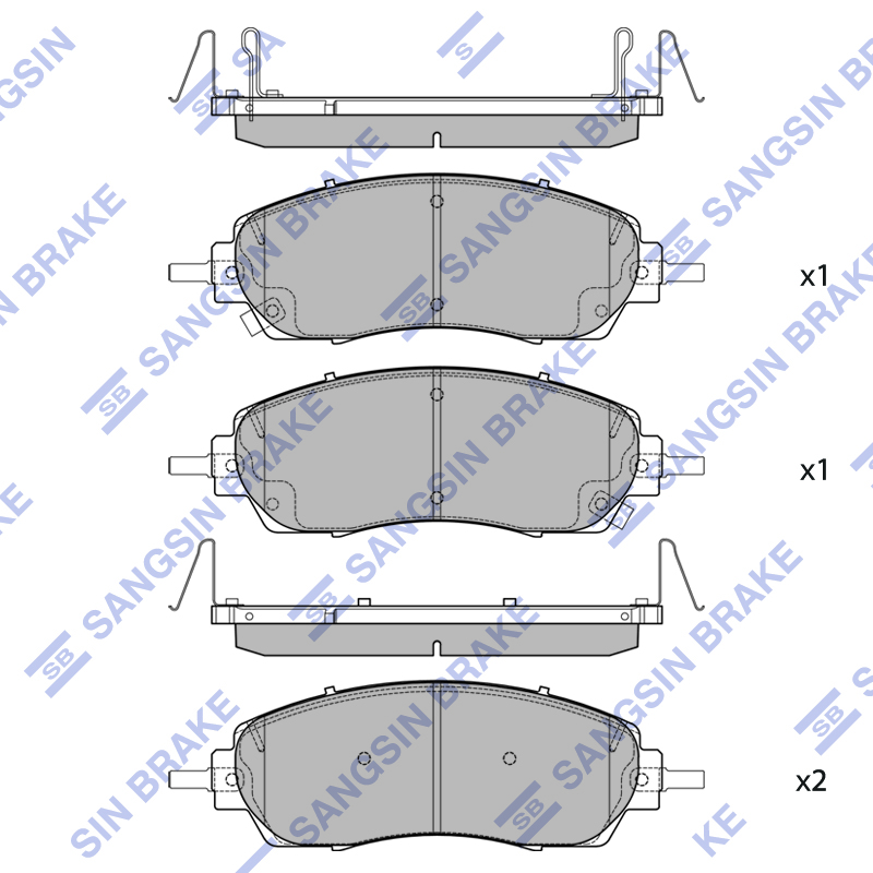 Передние тормозные колодки Sangsin SP2618