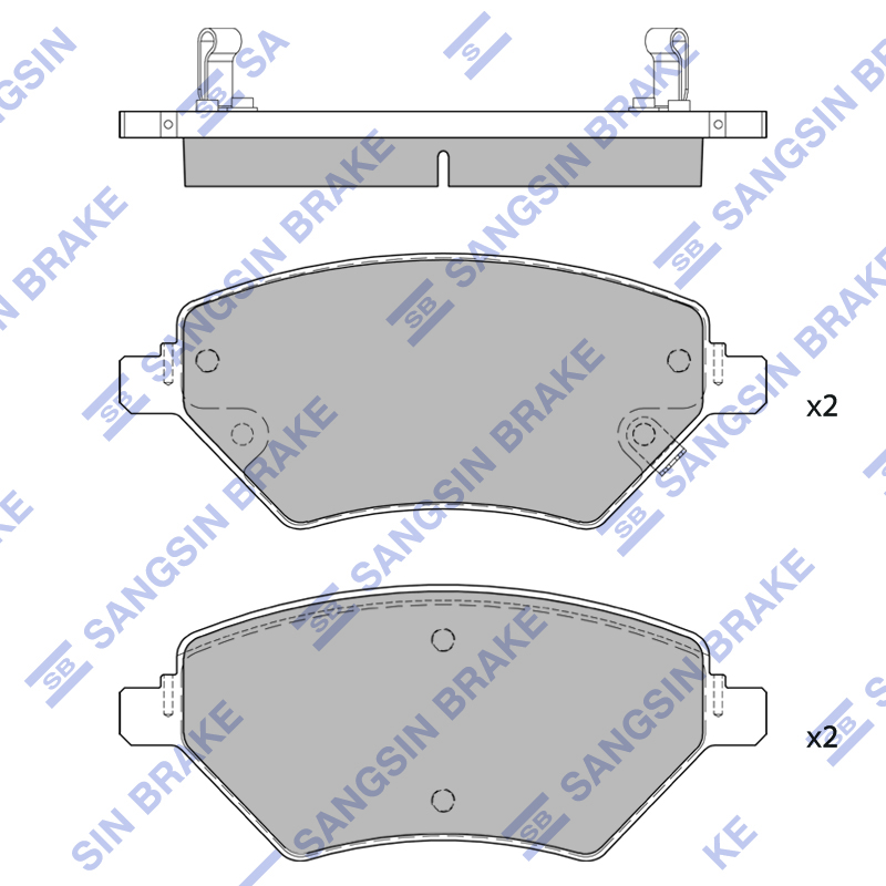 Передние тормозные колодки Sangsin SP2619A
