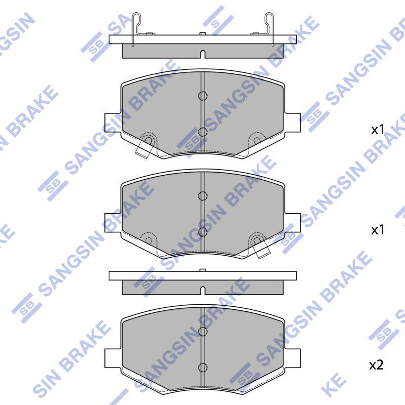 Передние тормозные колодки Sangsin SP2621