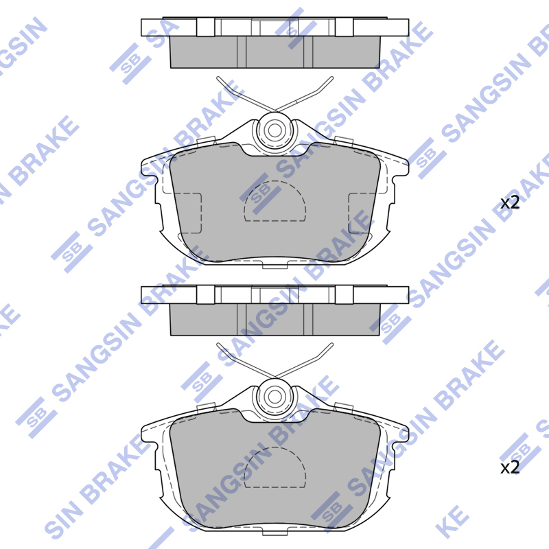 Передние тормозные колодки Sangsin SP2624