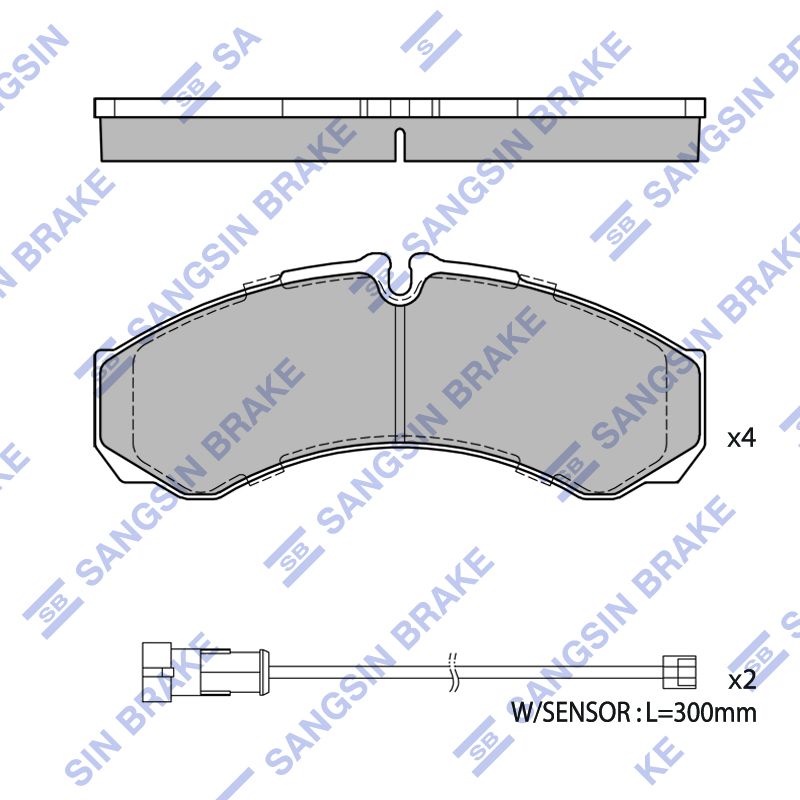 Передние тормозные колодки Sangsin SP2638